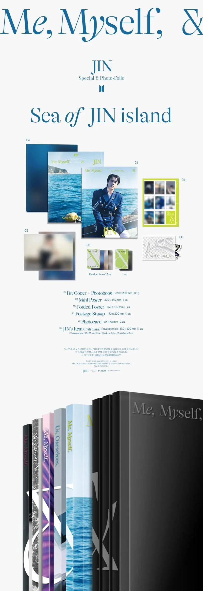 BTS (JIN) - SPECIAL 8 PHOTO-FOLIO "ME, MYSELF, AND JIN SEA OF JIN ISLAND"