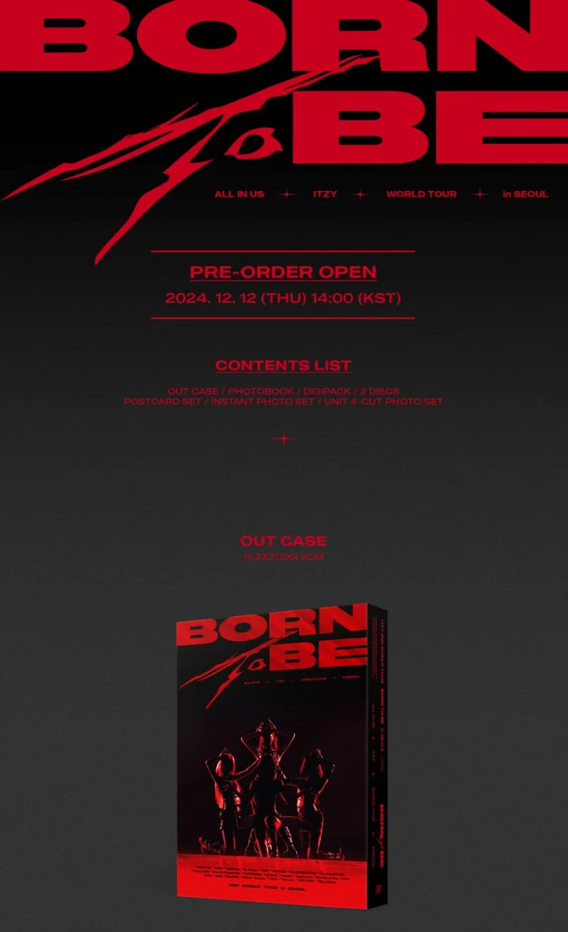 ITZY - 2ND WORLD TOUR 'BORN TO BE' IN SEOUL (BLU-RAY/ DVD)