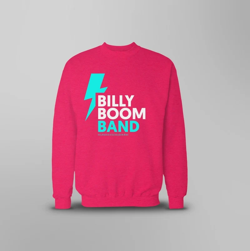 Billy Boom Band - Sudadera Rayo Rosa