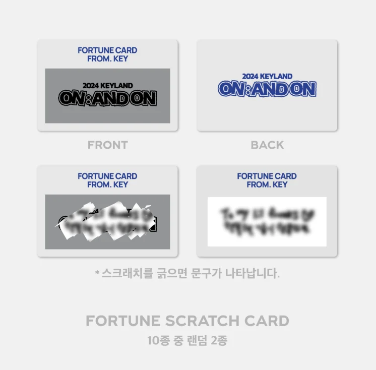 [SHINEE] Key : 2024 Keyland ON : And ON [1st] Fortune Scratch Set
