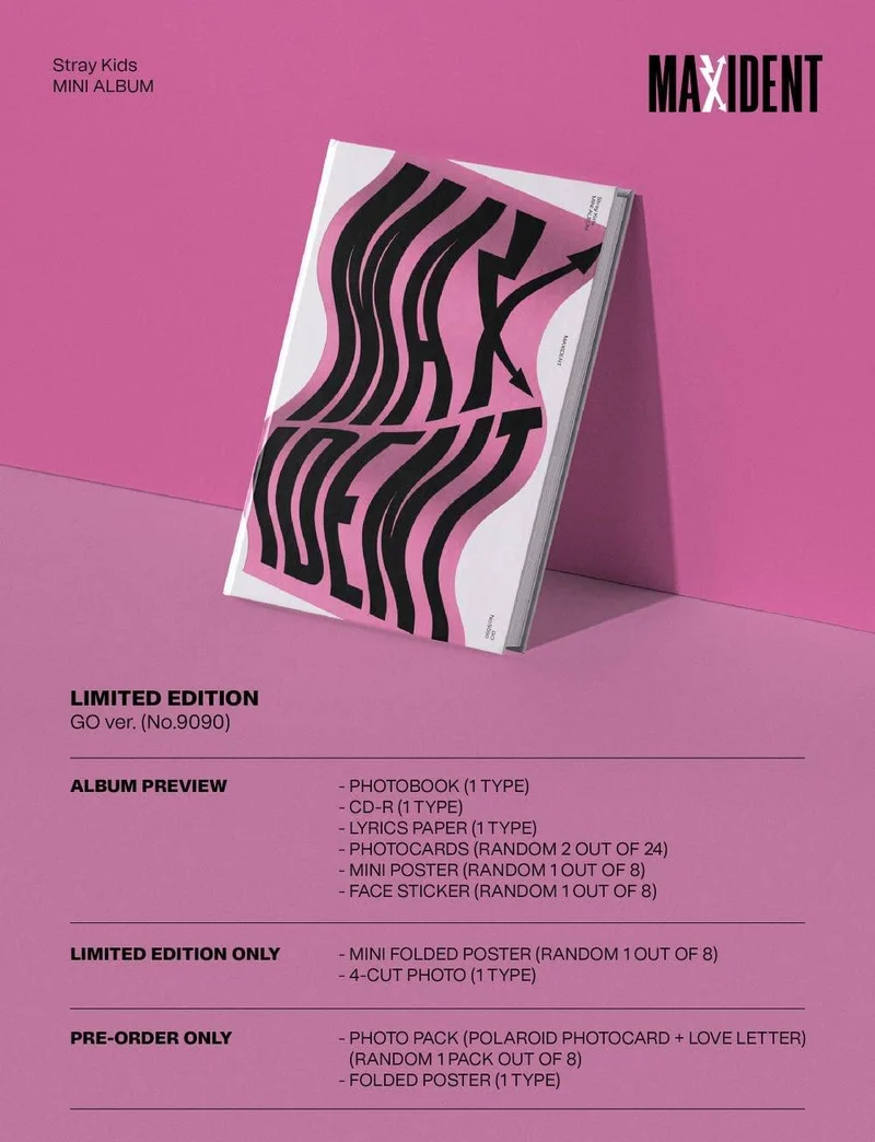 STRAY KIDS - MAXIDENT LIMITED EDITION GO VER. (7TH MINI ALBUM)