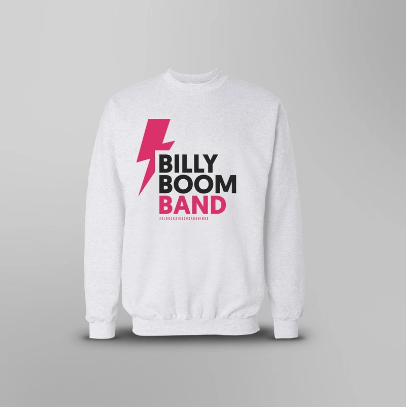 Billy Boom Band - Sudadera Rayo Blanca