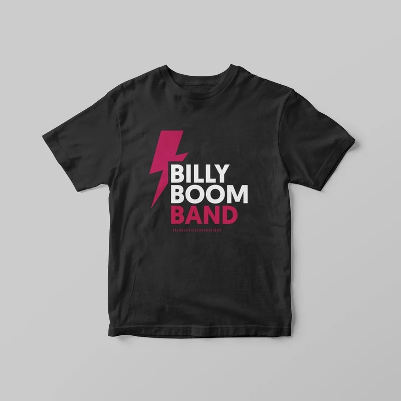 Billy Boom Band - Camiseta Rayo Negra