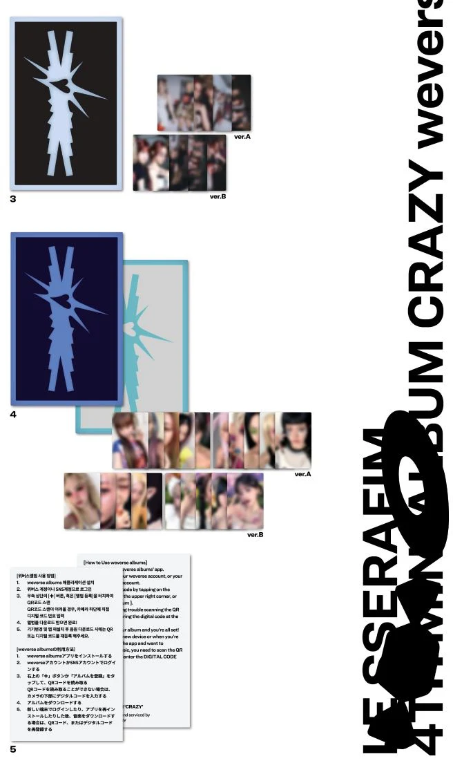 LE SSERAFIM - CRAZY (4TH MINI ALBUM) WEVERSE ALBUMS VER.