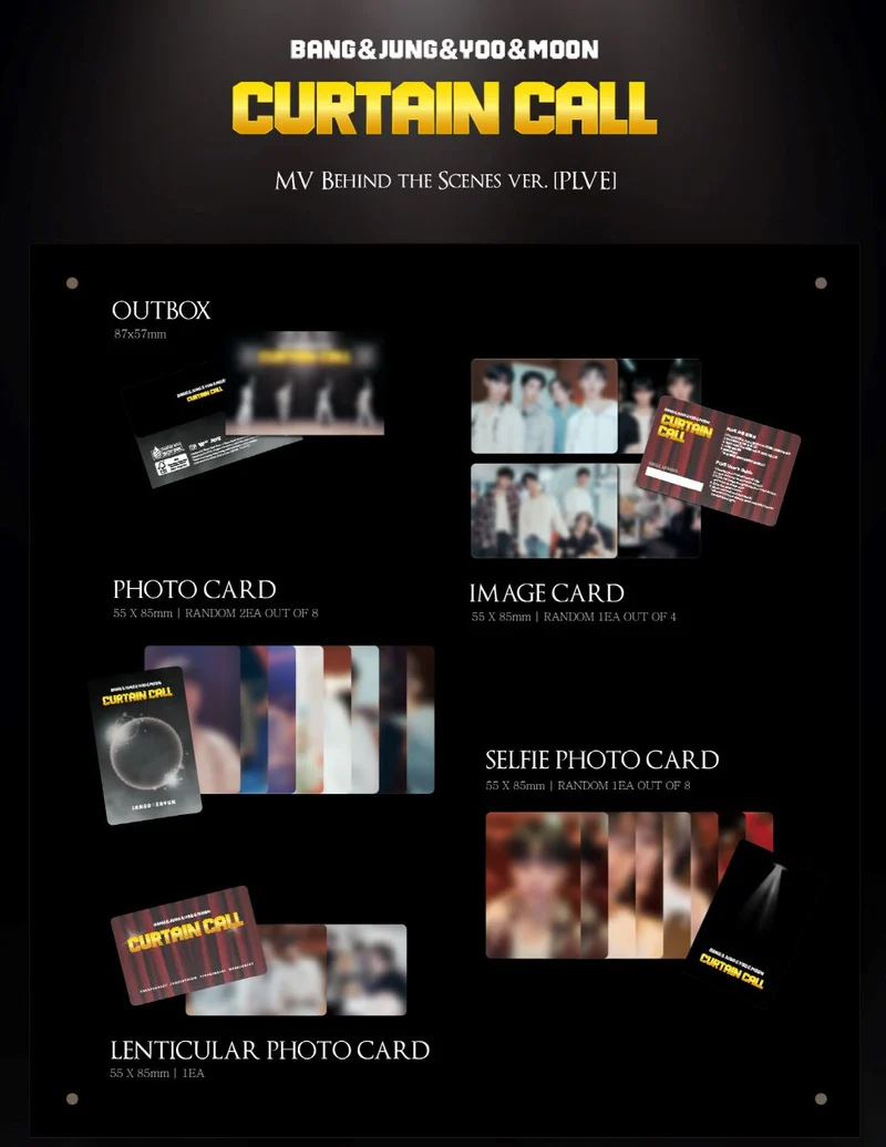 BANG&JUNG&YOO&MOON (B.A.P) - CURTAIN CALL (1ST EP ALBUM) PLVE VER.