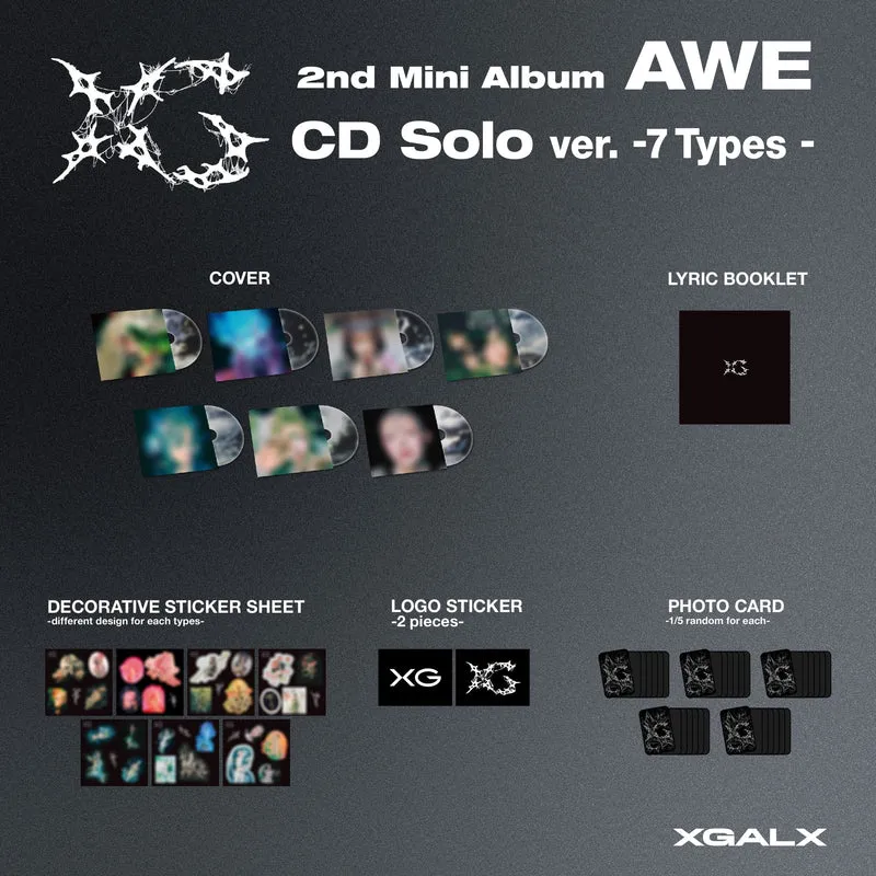 XG - AWE (2ND MINI ALBUM) SOLO VER. + SOLO TRADING CARD