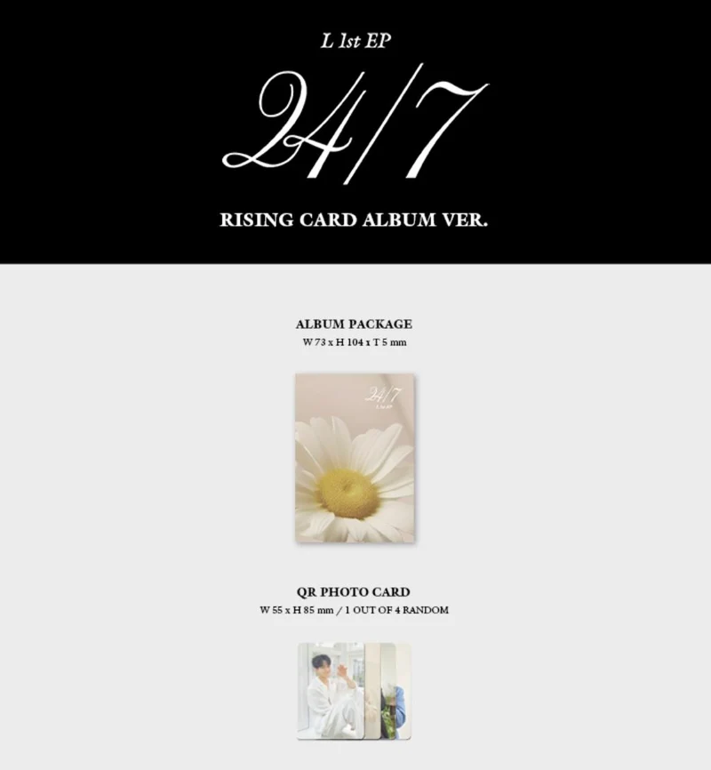 L (INFINITE) - 24/7 (1ST EP) RISING CARD ALBUM VER.
