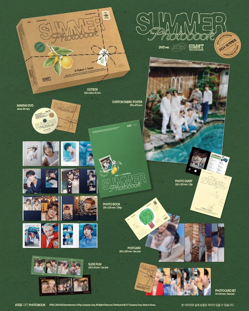 ATEEZ - 2024 SUMMER PHOTOBOOK (DVD & PLAY CODE)