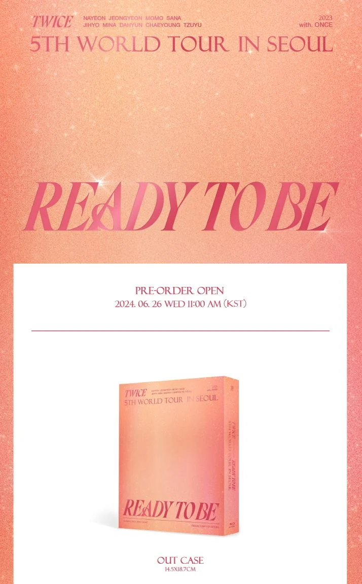TWICE - 5TH WORLD TOUR IN SEOUL 'READY TO BE' (DVD & BLU-RAY)