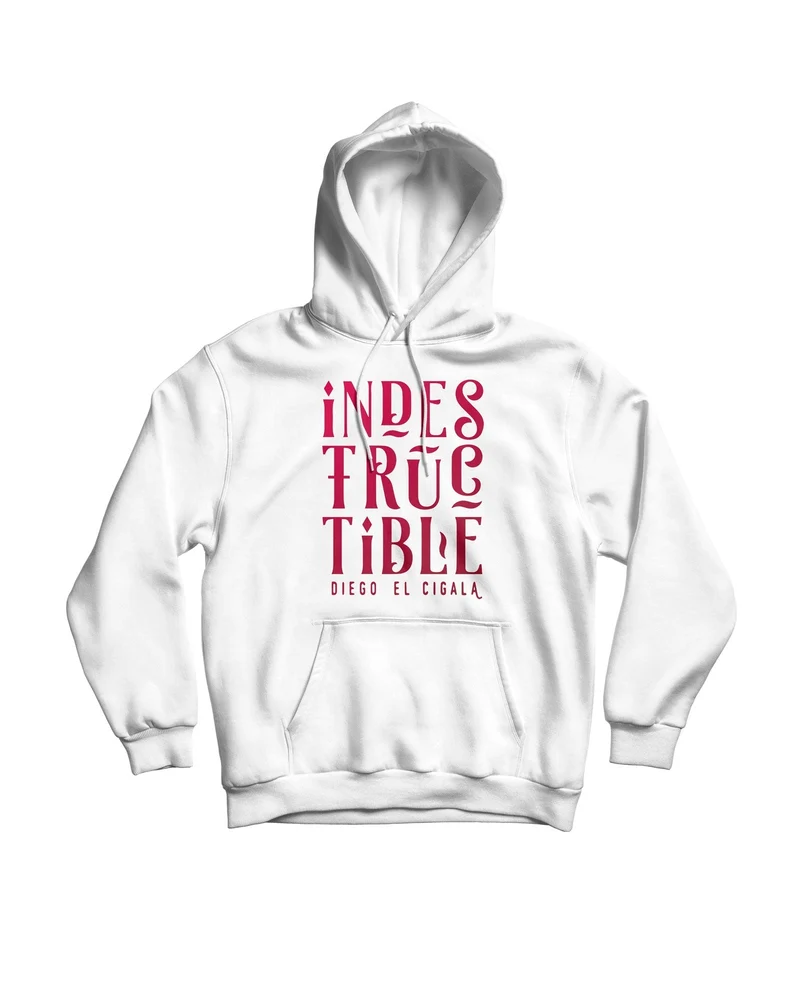 El Cigala - Sudadera Capucha "Indestructible" - Blanca