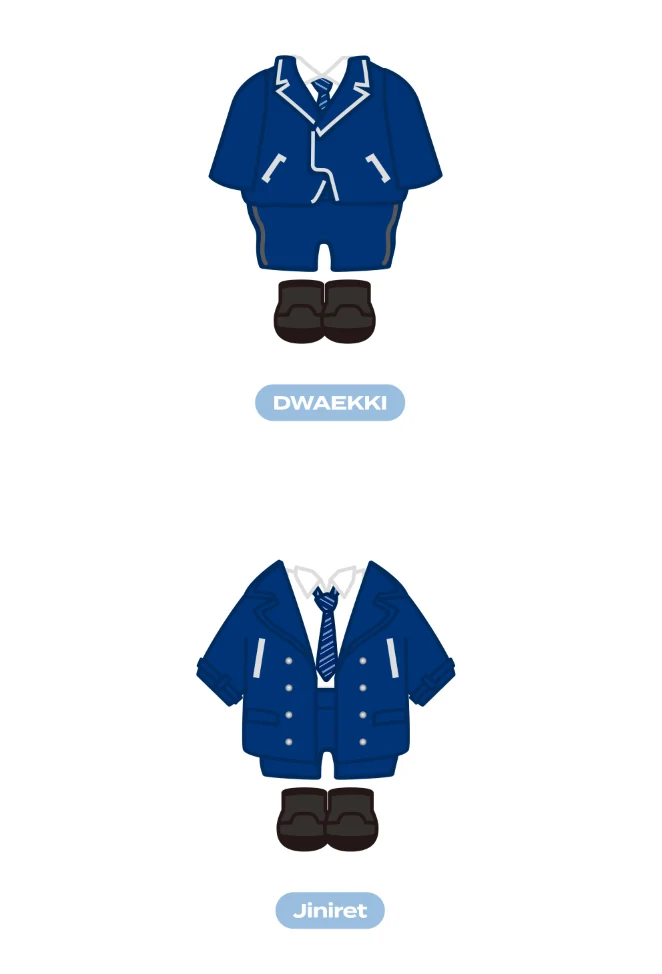 STRAY KIDS - ORIGINAL PLUSH OUTFIT ('SKZ'S MAGIC SCHOOL IN BUSAN' SKZOO MD)