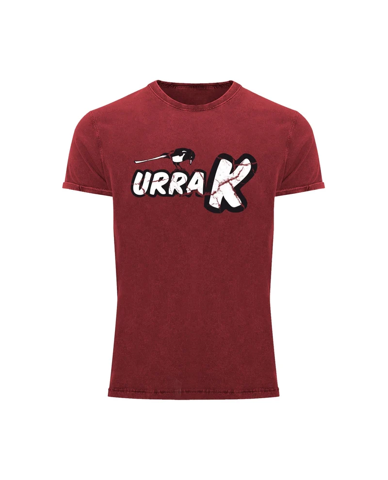 Camiseta Desgastada URRAK Logo - Rojo