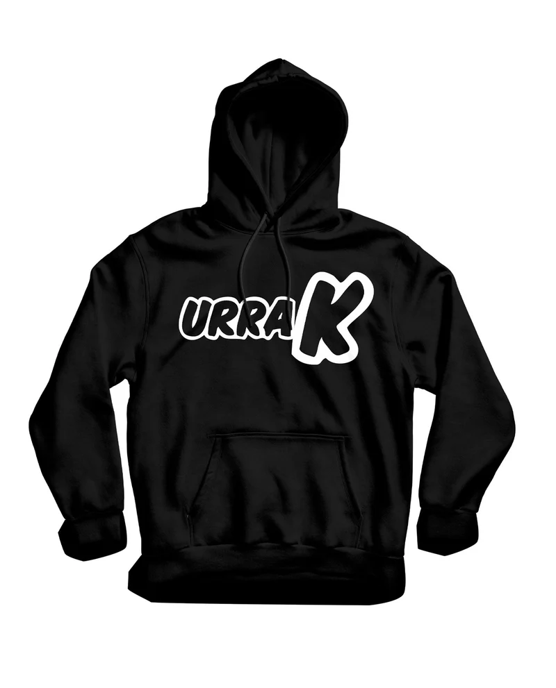 Sudadera Capucha Unisex URRAK Logo - Negro
