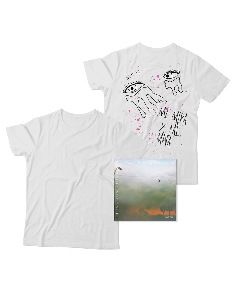 Miren - PACK CD FIRMADO + Camiseta "Ojos" Blanca