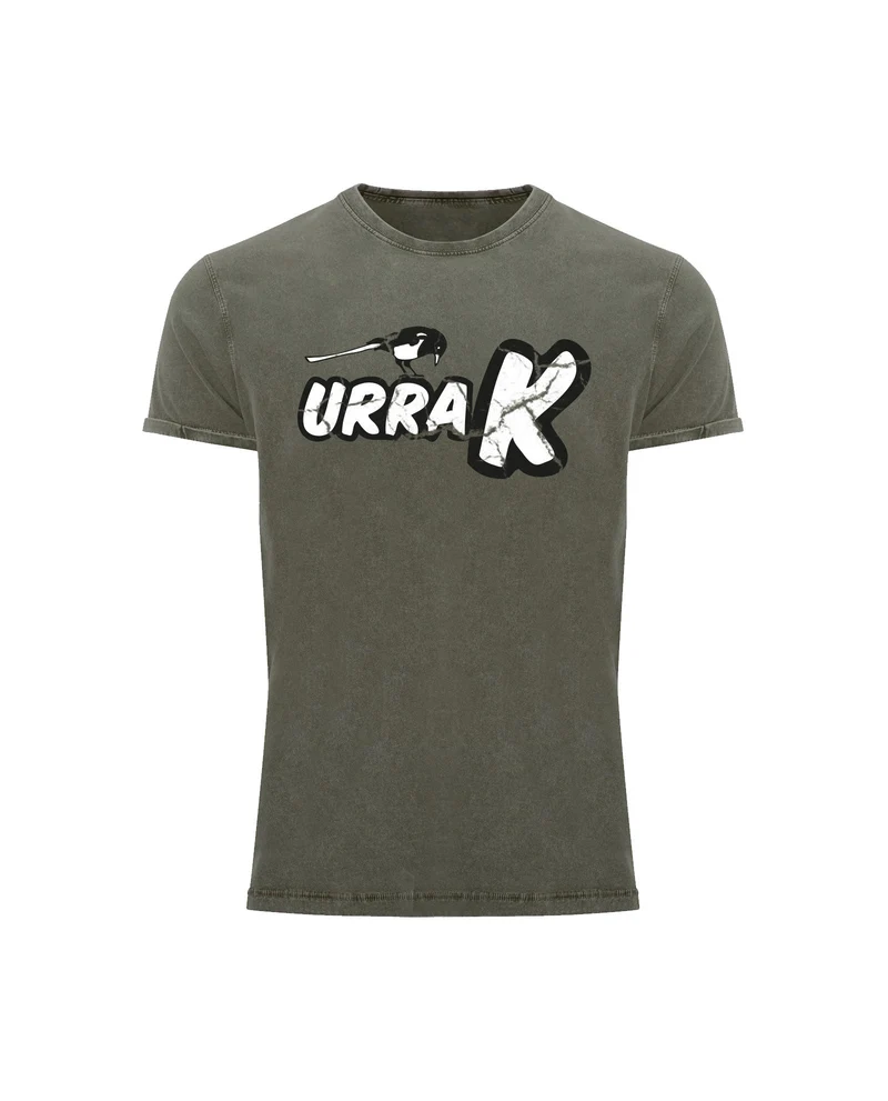 Camiseta Desgastada URRAK Logo - Verde