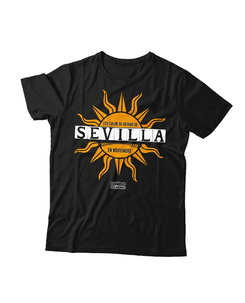 Fondo Flamenco - Camiseta "Sevilla" Negra
