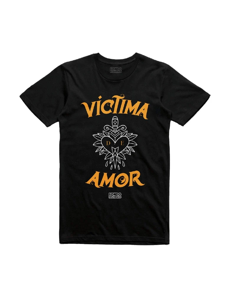 Fondo Flamenco - Camiseta "Víctima Amor" Negra