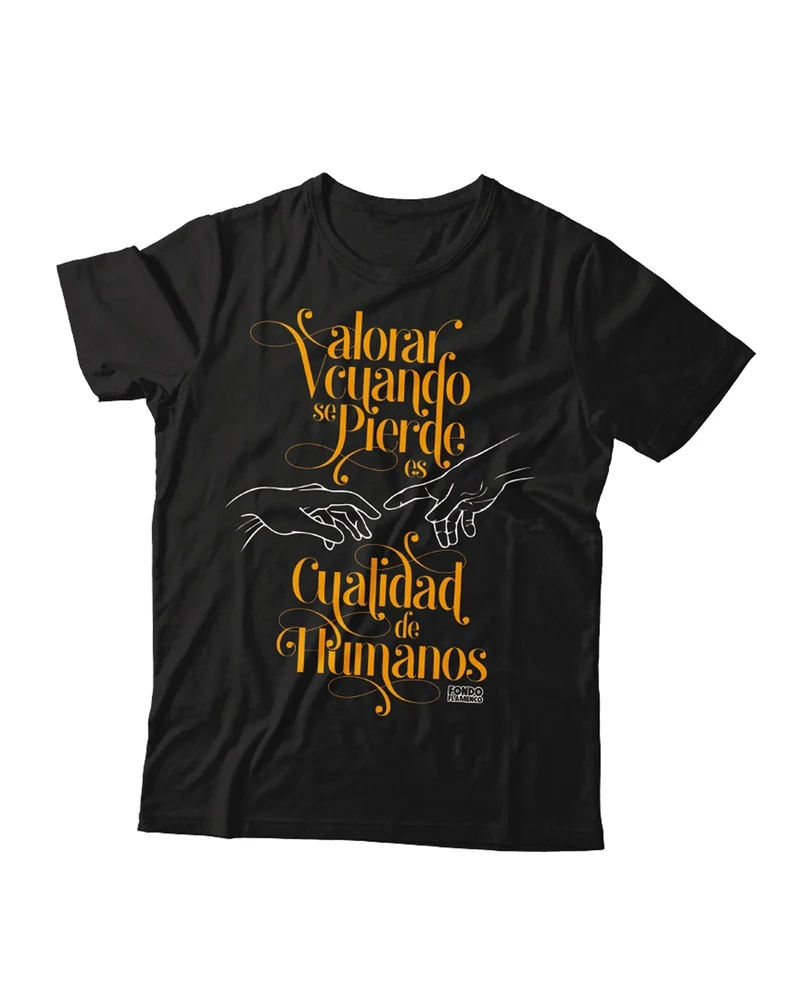 Fondo Flamenco - Camiseta "Valorar" Negra
