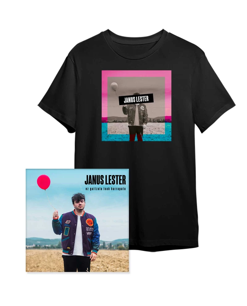 Janus Lester - Pack Disco + Camiseta "ez gaitzala loak harrapatu" Negra