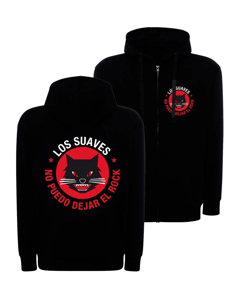 Los Suaves - Sudadera capucha y cremallera "No Puedo Dejar El Rock" Unisex