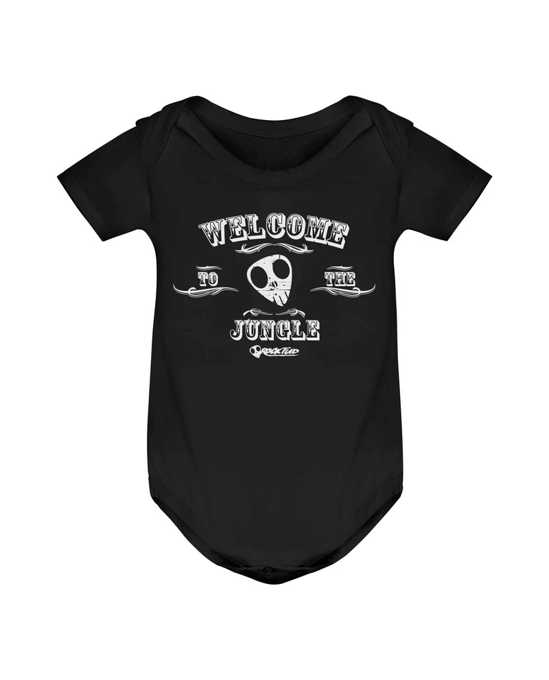 Rocktud - Body bebé "Welcome to the jungle" - Negro