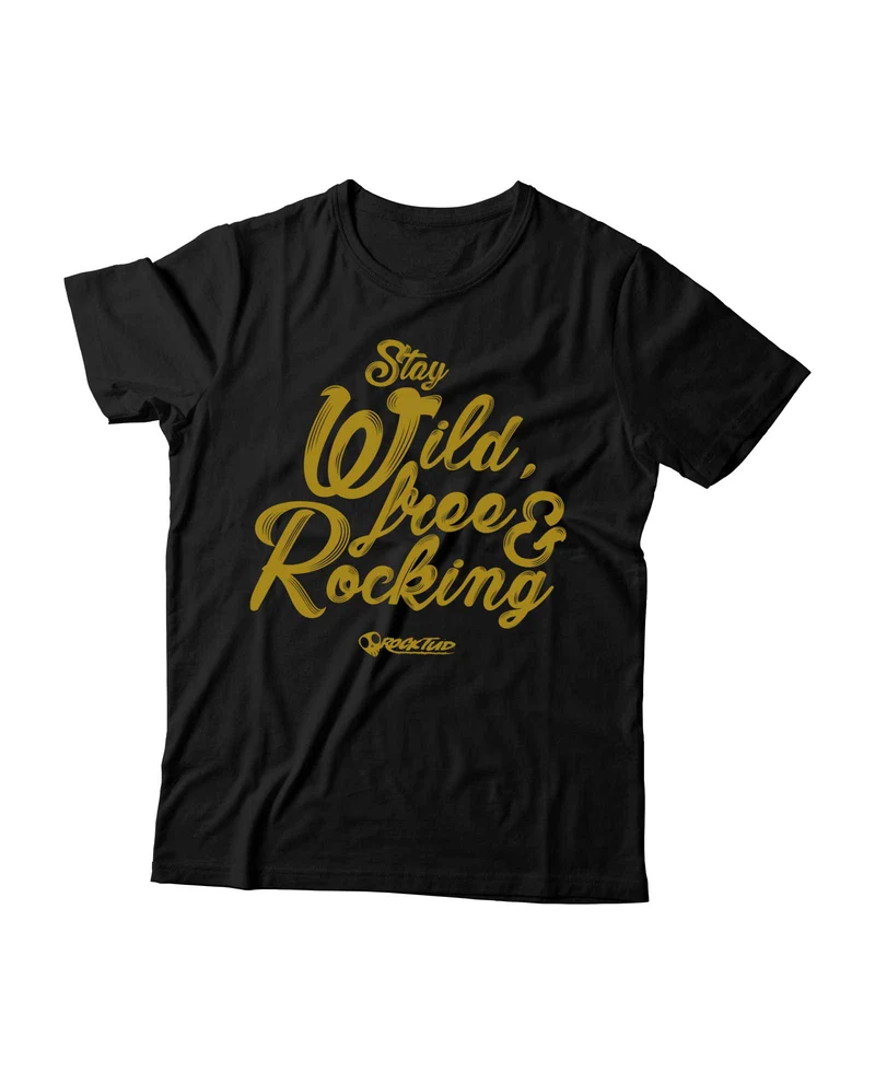 Rocktud - Camiseta "Stay" Unisex - Negro