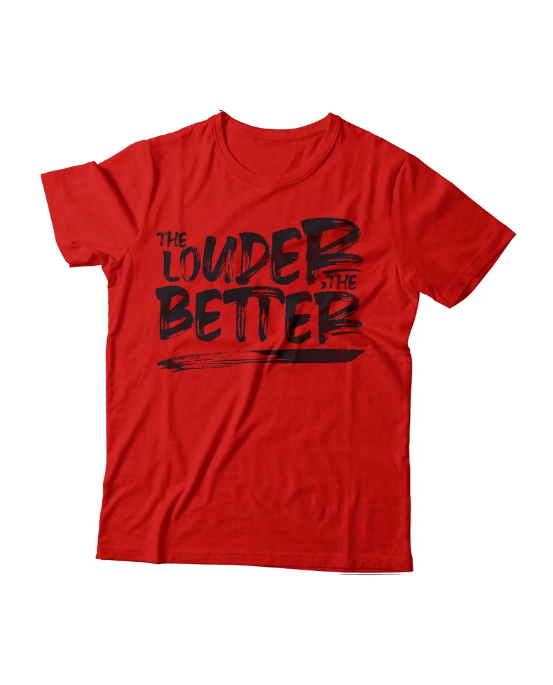 Rocktud - Camiseta "The Louder, the better" Unisex - Rojo