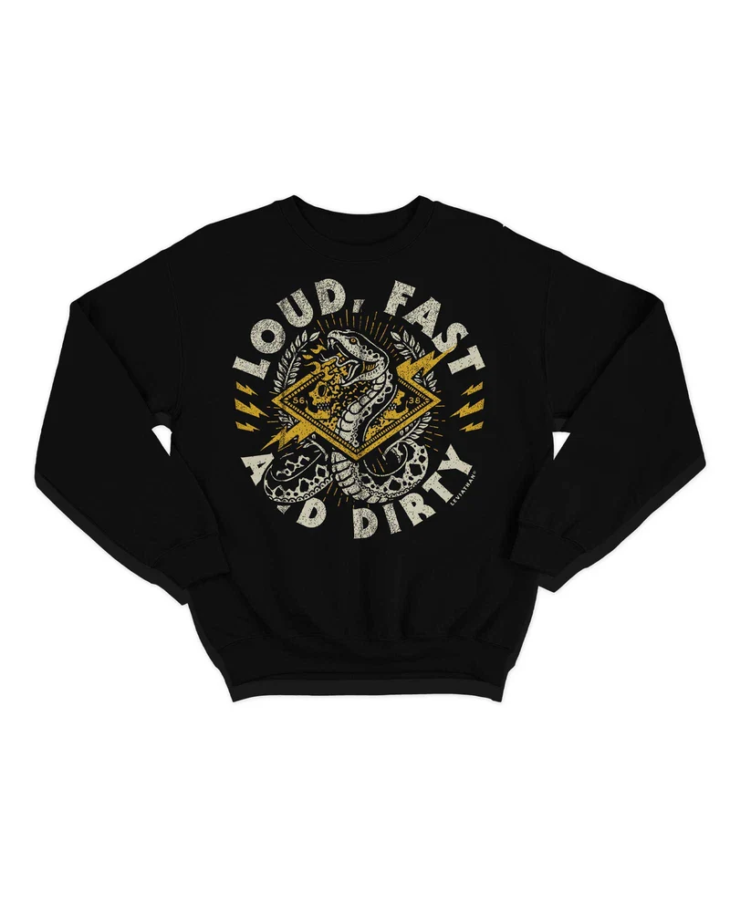 Leviathan Co. x d2fy - Sudadera Clásica Serpiente "Loud, Fast and Dirty"