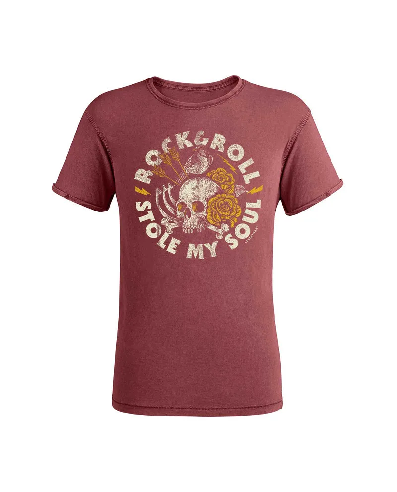 Leviathan Co. x D2fy - Camiseta Calavera "Rock & Roll Stole My Soul"