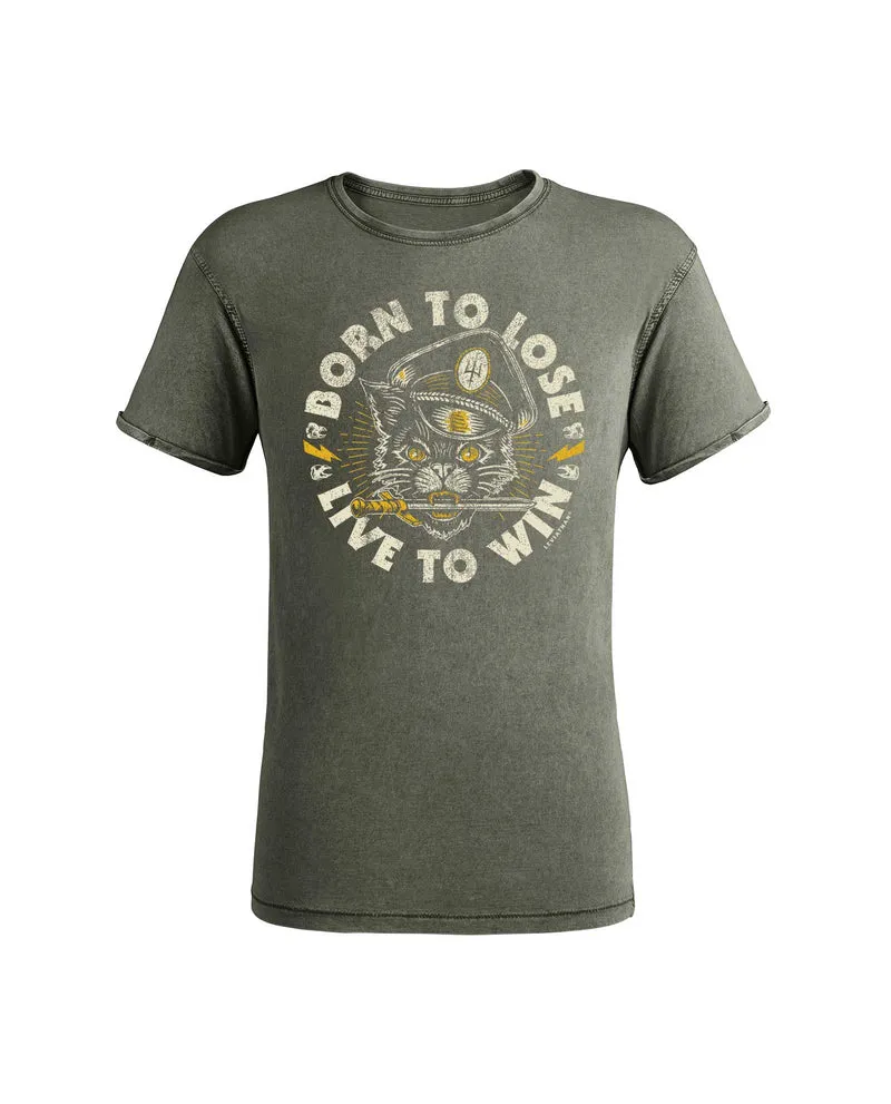 Leviathan Co. x D2fy - Camiseta Gato "Born To Lose, Live To Win"
