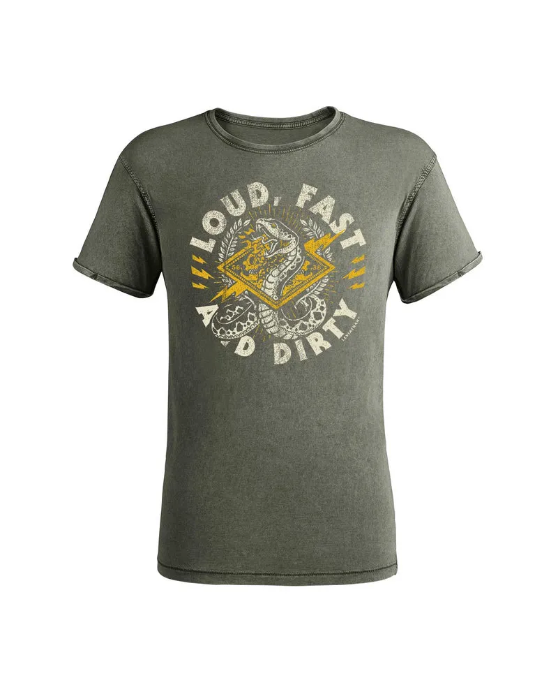 Leviathan Co. x D2fy - Camiseta Serpiente "Loud, Fast and Dirty"
