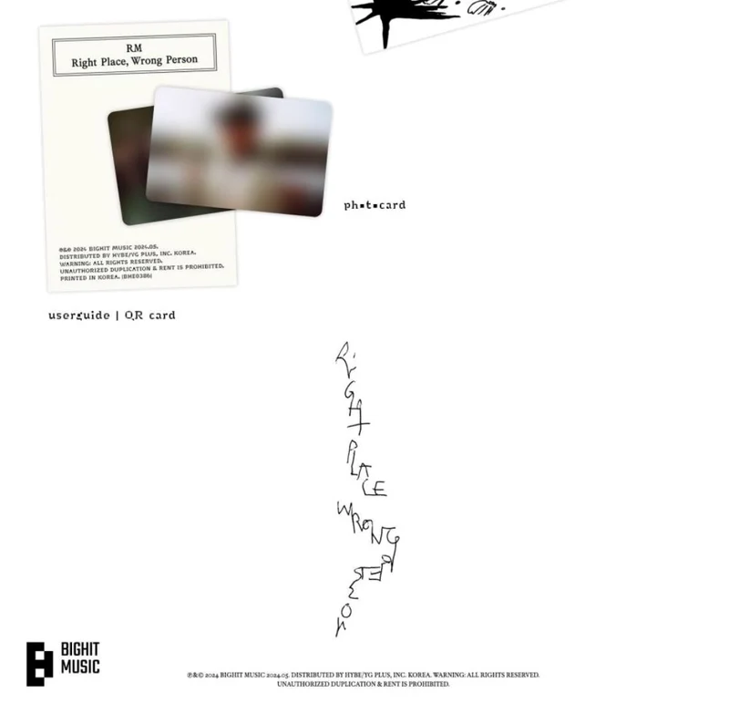 RM (BTS) - RIGHT PLACE, WRONG PERSON (2ND SOLO ALBUM) WEVERSE ALBUMS VER.