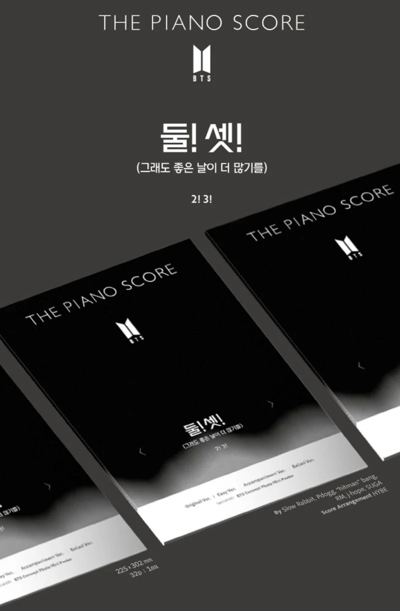 BTS - THE PIANO SCORE : TWO! THREE!