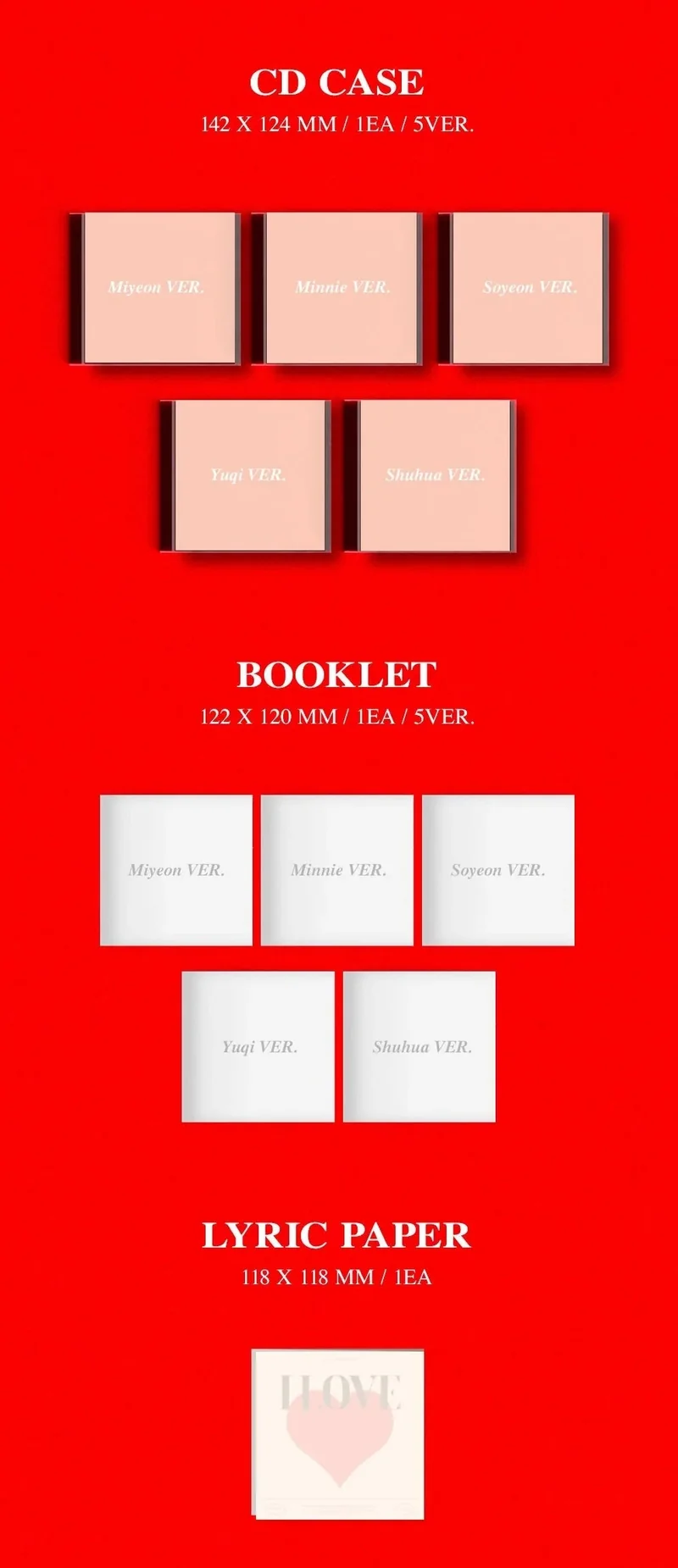 (G)I-DLE - I LOVE 5TH MINI ALBUM (JEWEL VER.)