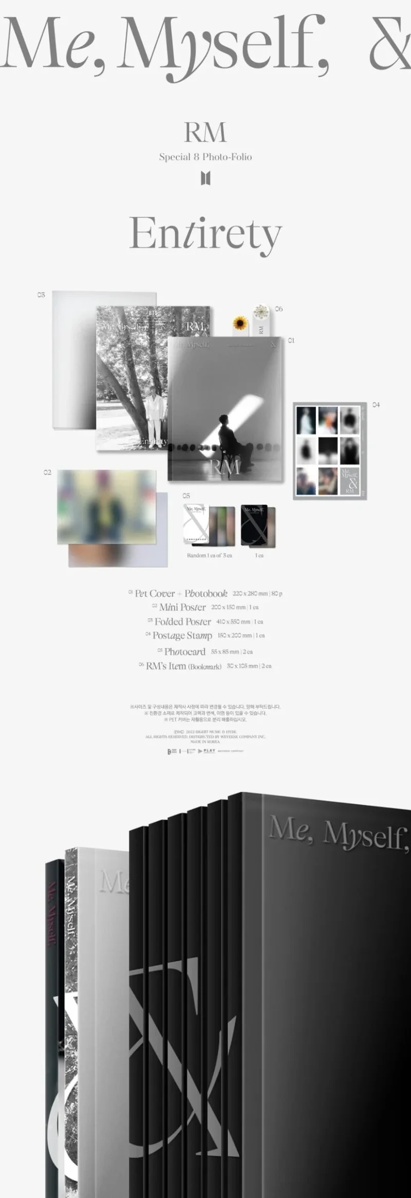 BTS (RM) - SPECIAL 8 PHOTO-FOLIO ME, MYSELF, AND RM ENTIRETY