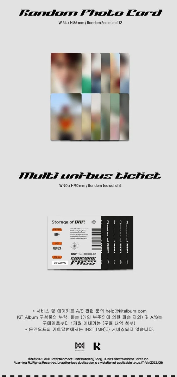 ONF - STORAGE OF ONF (KIT ALBUM)