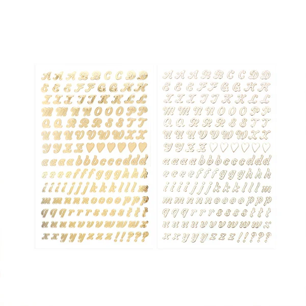 Gold Alphabet Stickers