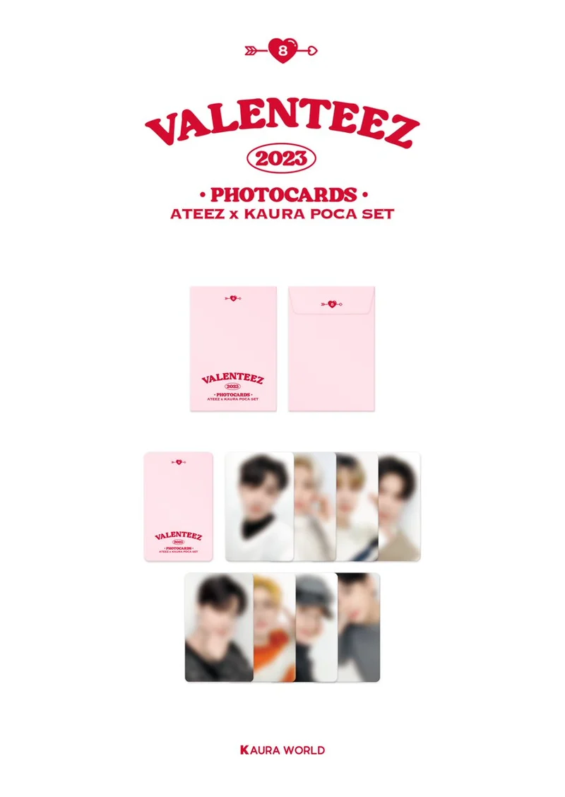 [ATEEZ] Ateez x Kaura Valenteez Poca Photocard Set