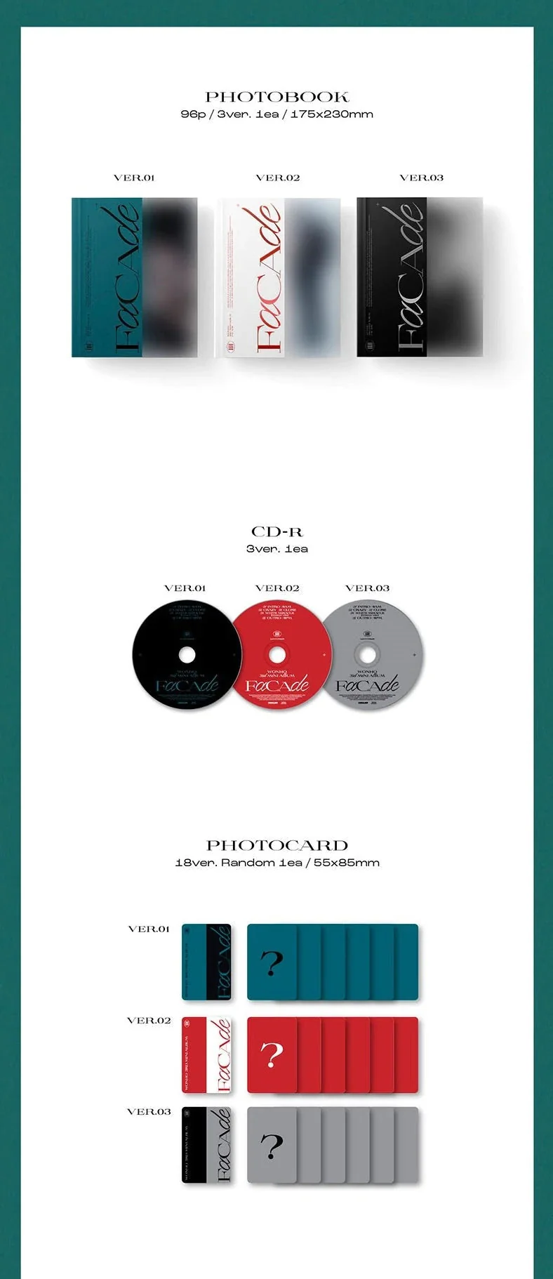 WONHO - [FACADE] 3RD MINI ALBUM