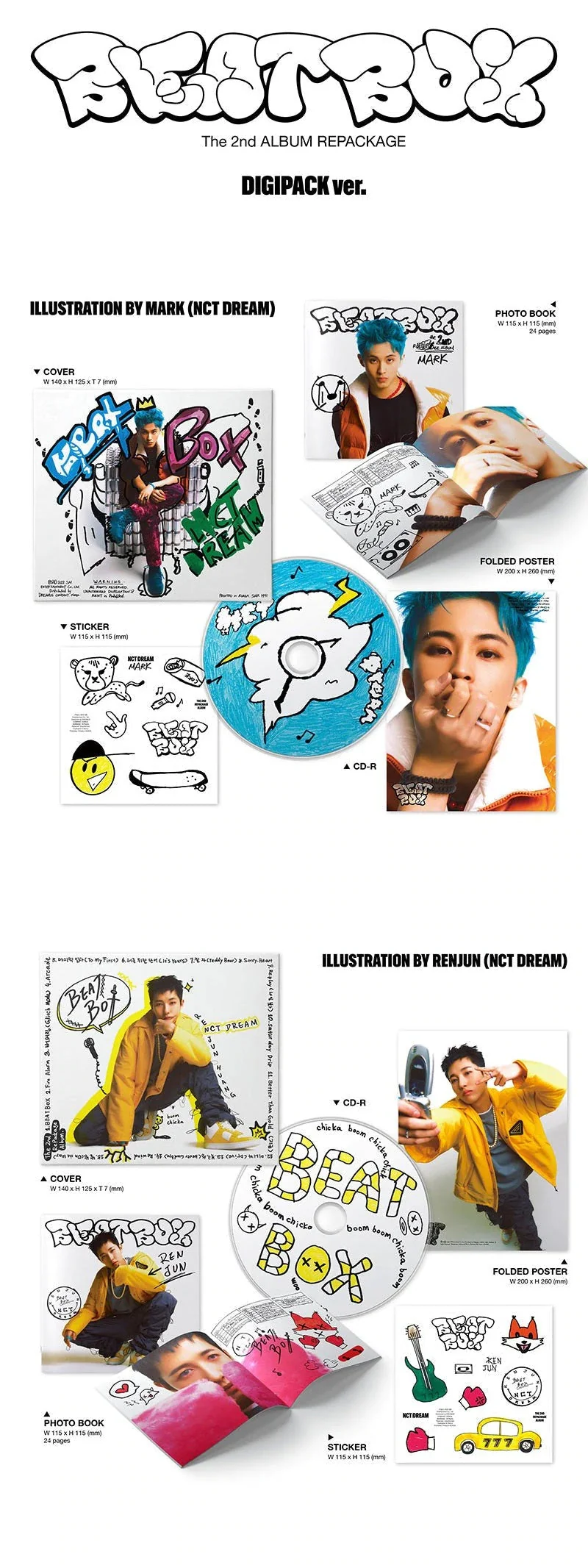 NCT DREAM Album Vol. 2 (Repackage) - Beatbox (Digipack Ver.)