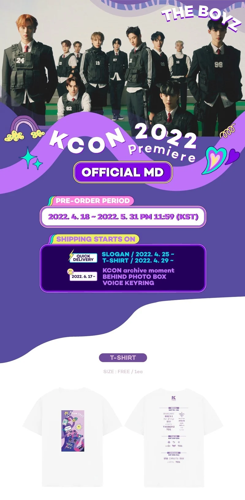THE BOYZ - KCON 2022 Premiere OFFICIAL MD GOODS