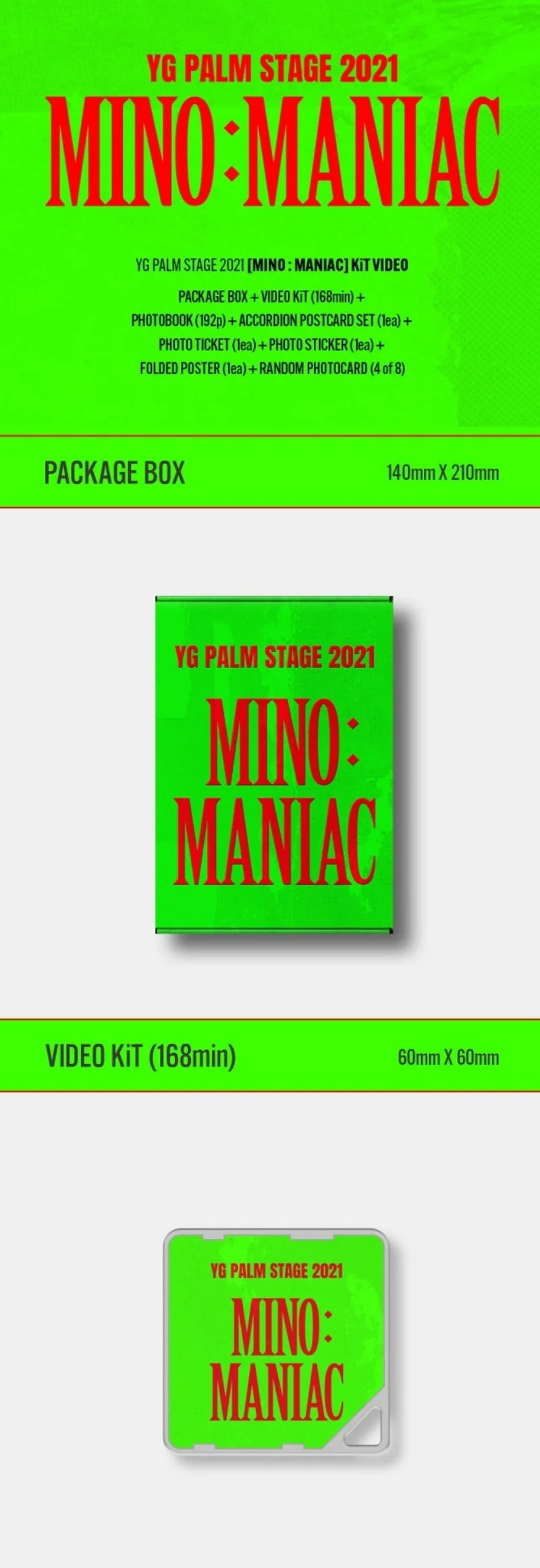 MINO - YG PALM STAGE 2021 [MINO : MANIAC] KIT VIDEO