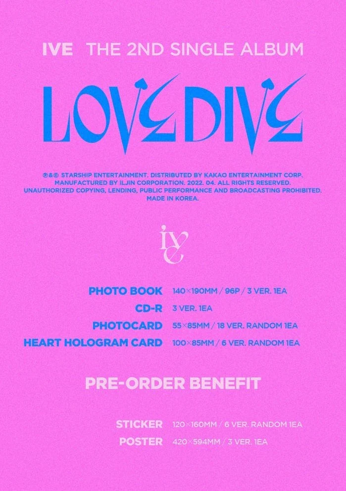 IVE - 2ND SINGLE [LOVE DIVE]