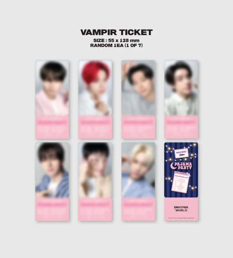 ENHYPEN - WORLD COUPON CARD COLLECTION (PAJAMA PARTY VER.)