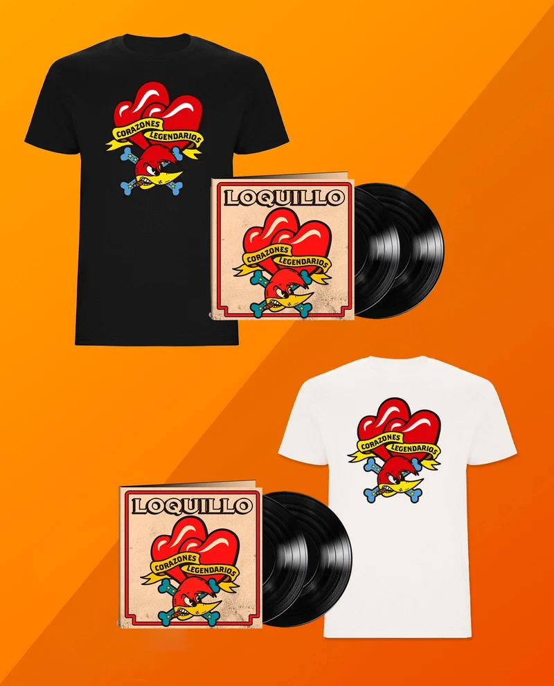 Loquillo - LP Vinilo Negro + Camiseta "Corazones Legendarios"