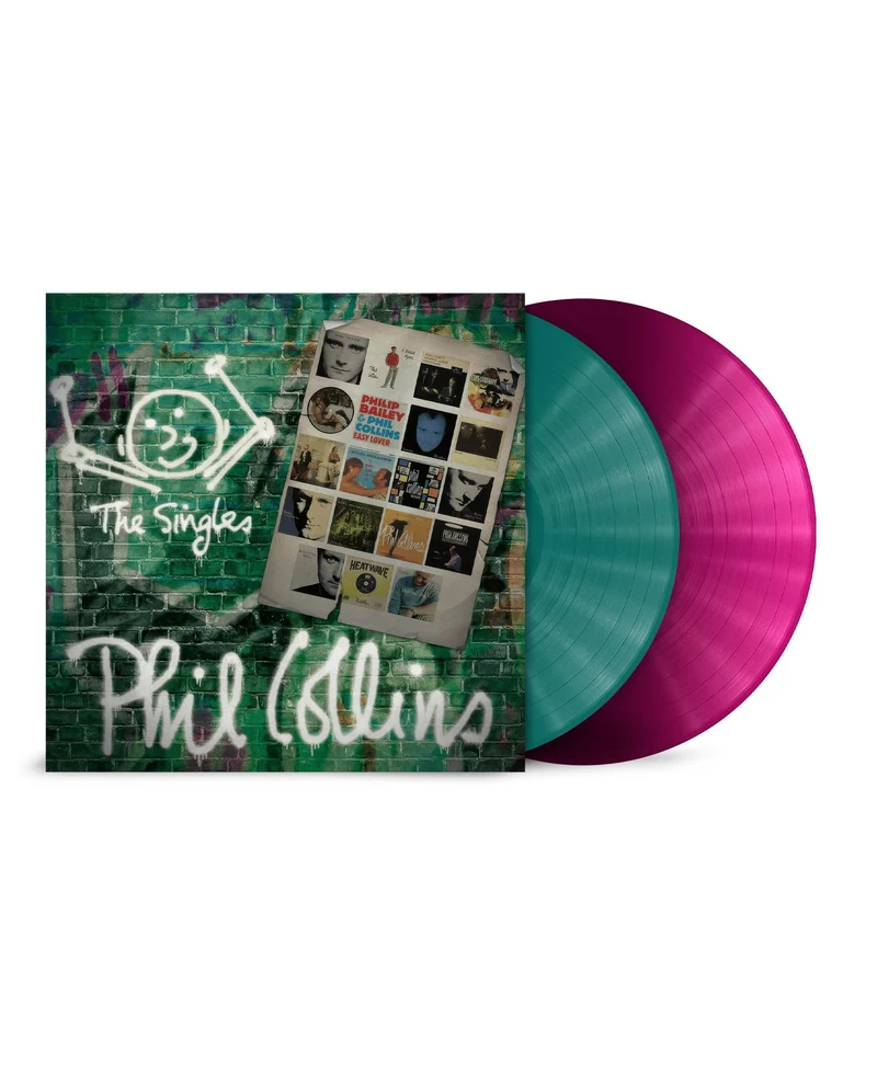 Phil Collins - 2LP Vinilo Color Magenta y Verde "The Singles" Edición Limitada