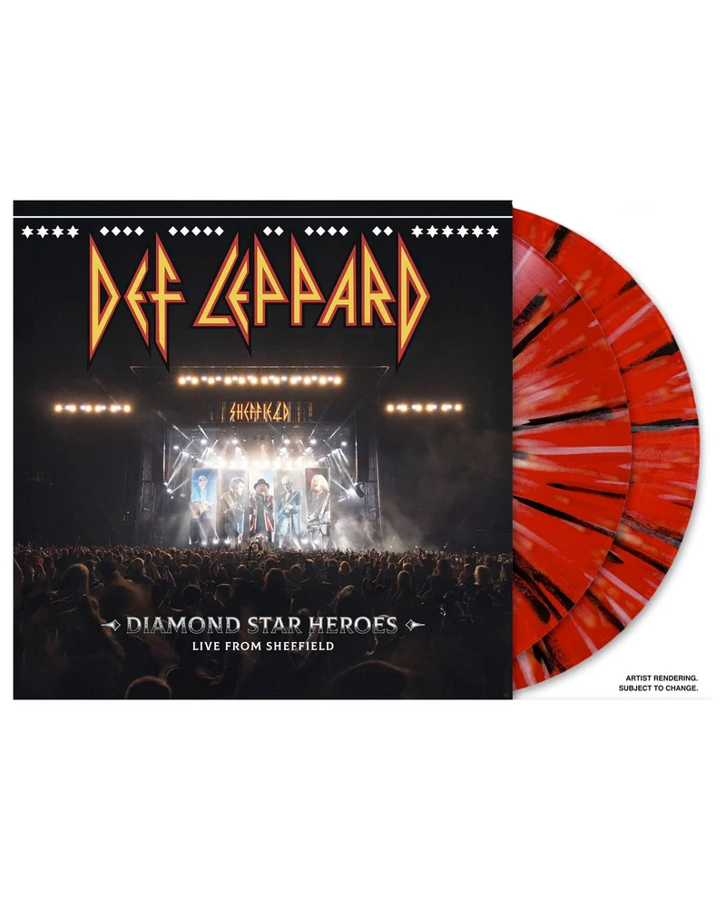 Def Leppard - LP Vinilo Rojo y Negro "Diamond Star Heroes Live From Sheffield"